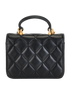 Mini Top Handle Flap, &pound;2,900, Handbags, Black, Lambskin Leather, Back view